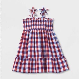 CAT & JACK Plaid 4th of July Dress *NEW*